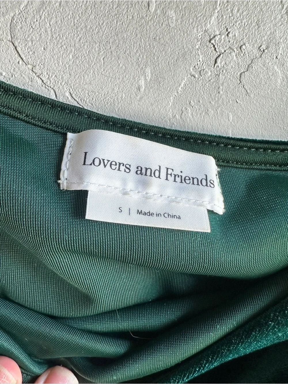 Lovers + Friends Milwood Midi Dress Emerald Velvet Ruched Y2K Party Sz S - Picture 10 of 14